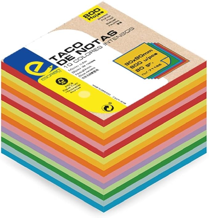 Bloc notas A6 color (12 uds)